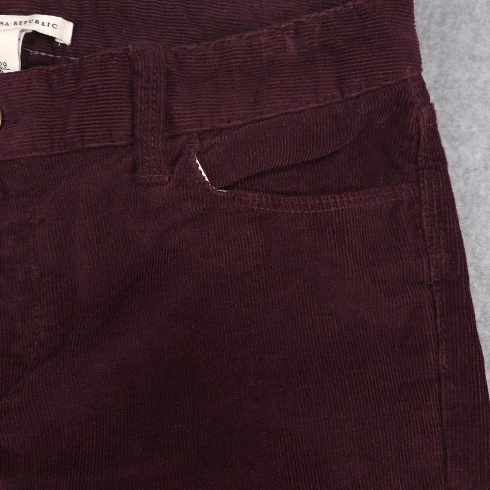 Banana Republic Womens Size 29 / 8 Burgundy Corduroy Pants Academia Preppy